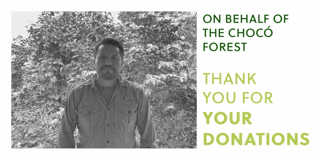 You have donated and this is what happened: Efrain Cepeda thanks you for saving land in the Choco in this video