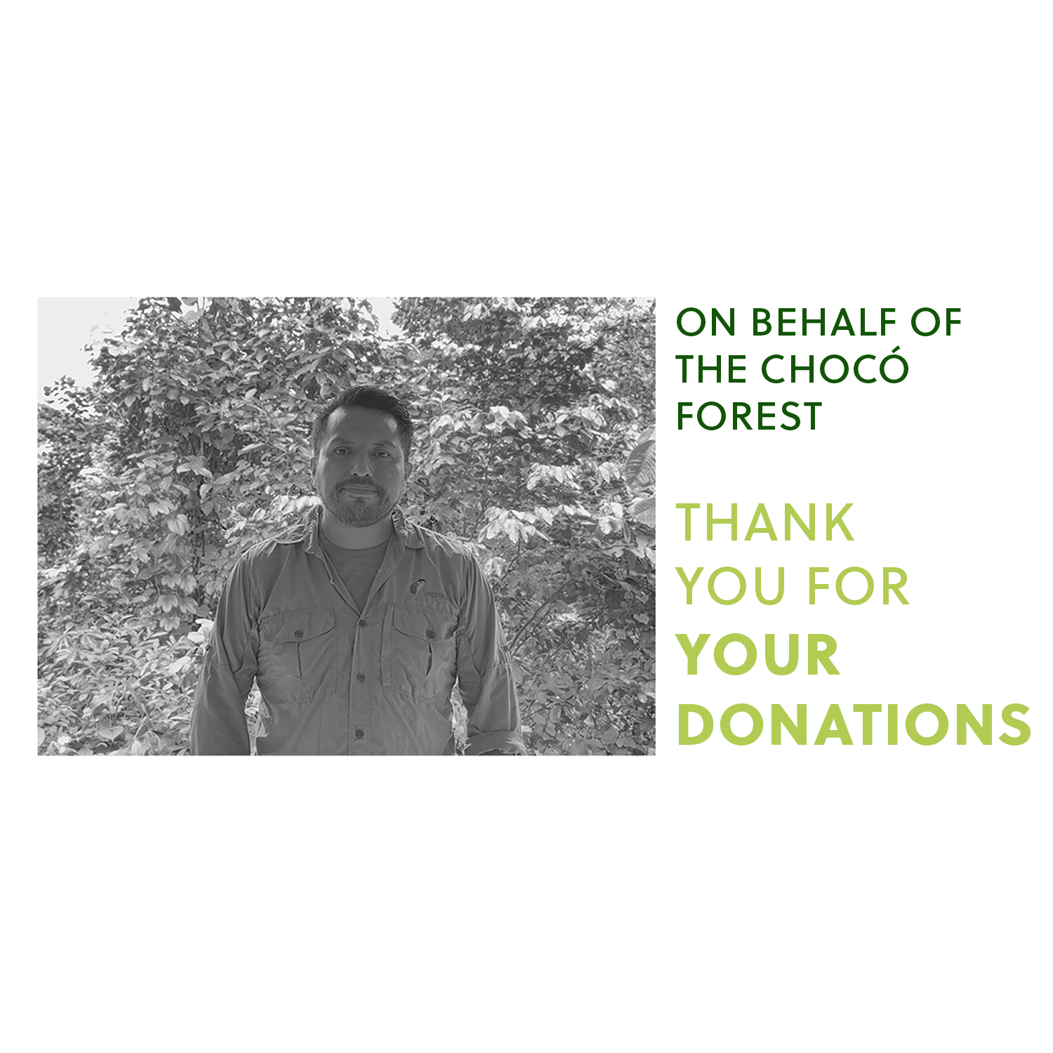 You have donated and this is what happened: Efrain Cepeda thanks you for saving land in the Choco in this video