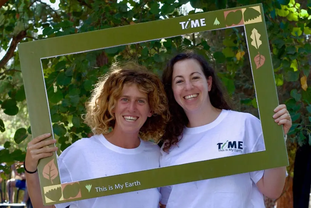 TiME's volunteer coordinator, Keshet Peleg and volunteer and member of the board Michal Avdeev